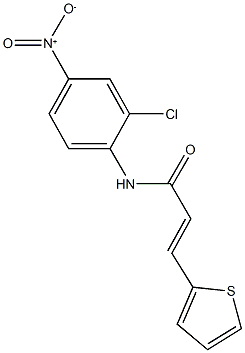 N-{2-chloro-4-nitrophenyl}-3-(2-thienyl)acrylamide Struktur