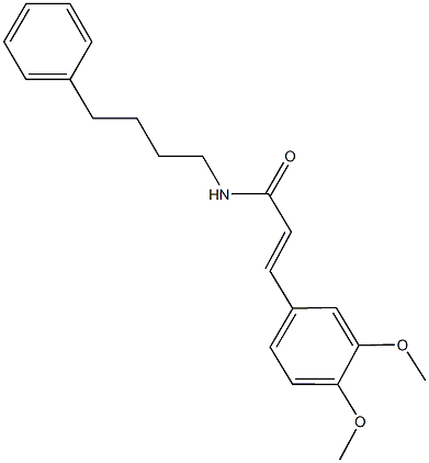 3-(3,4-dimethoxyphenyl)-N-(4-phenylbutyl)acrylamide Struktur