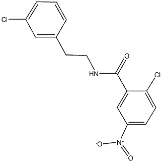 2-chloro-N-[2-(3-chlorophenyl)ethyl]-5-nitrobenzamide Struktur