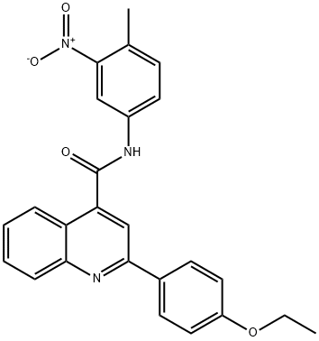 2-(4-ethoxyphenyl)-N-{3-nitro-4-methylphenyl}-4-quinolinecarboxamide Struktur