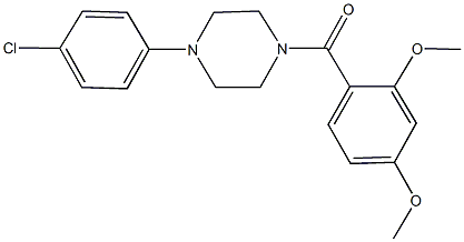 1-(4-chlorophenyl)-4-(2,4-dimethoxybenzoyl)piperazine Struktur