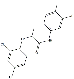 2-(2,4-dichlorophenoxy)-N-(3,4-difluorophenyl)propanamide Struktur