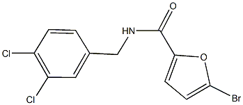 5-bromo-N-(3,4-dichlorobenzyl)-2-furamide Struktur