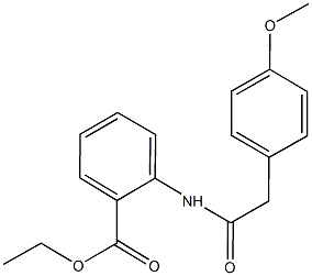 ethyl 2-{[(4-methoxyphenyl)acetyl]amino}benzoate Struktur