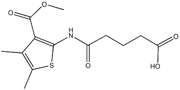 5-{[3-(methoxycarbonyl)-4,5-dimethyl-2-thienyl]amino}-5-oxopentanoic acid Struktur