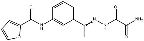 N-(3-{N-[amino(oxo)acetyl]ethanehydrazonoyl}phenyl)-2-furamide Struktur