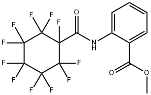 methyl 2-{[(1,2,2,3,3,4,4,5,5,6,6-undecafluorocyclohexyl)carbonyl]amino}benzoate Struktur