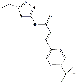 3-(4-tert-butylphenyl)-N-(5-ethyl-1,3,4-thiadiazol-2-yl)acrylamide Struktur