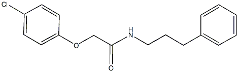 2-(4-chlorophenoxy)-N-(3-phenylpropyl)acetamide Struktur