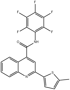 2-(5-methyl-2-thienyl)-N-(2,3,4,5,6-pentafluorophenyl)-4-quinolinecarboxamide Struktur