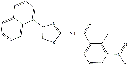 3-nitro-2-methyl-N-[4-(1-naphthyl)-1,3-thiazol-2-yl]benzamide Struktur