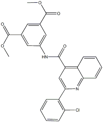 dimethyl 5-({[2-(2-chlorophenyl)-4-quinolinyl]carbonyl}amino)isophthalate Struktur