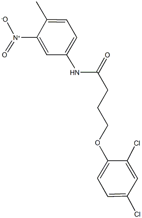 4-(2,4-dichlorophenoxy)-N-{3-nitro-4-methylphenyl}butanamide Struktur