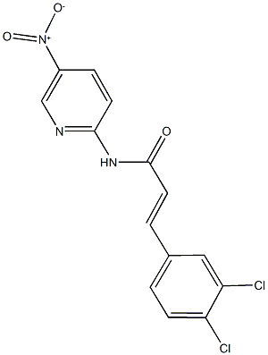 3-(3,4-dichlorophenyl)-N-{5-nitro-2-pyridinyl}acrylamide Struktur