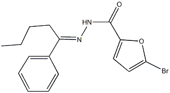 5-bromo-N'-(1-phenylpentylidene)-2-furohydrazide Struktur