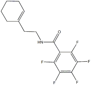 N-[2-(1-cyclohexen-1-yl)ethyl]-2,3,4,5,6-pentafluorobenzamide Struktur