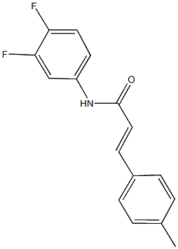 N-(3,4-difluorophenyl)-3-(4-methylphenyl)acrylamide Struktur