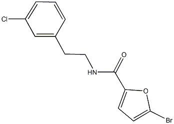 5-bromo-N-[2-(3-chlorophenyl)ethyl]-2-furamide Struktur