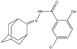 5-chloro-2-hydroxy-N'-tricyclo[3.3.1.1~3,7~]dec-2-ylidenebenzohydrazide Struktur