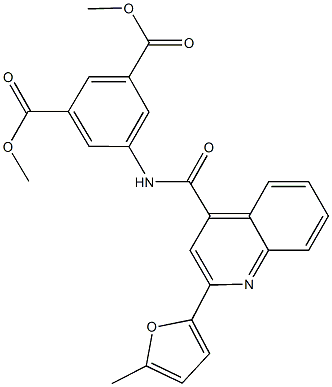 dimethyl 5-({[2-(5-methyl-2-furyl)-4-quinolinyl]carbonyl}amino)isophthalate Struktur