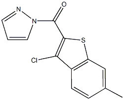 1-[(3-chloro-6-methyl-1-benzothien-2-yl)carbonyl]-1H-pyrazole Struktur