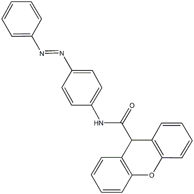 N-[4-(2-phenyldiazenyl)phenyl]-9H-xanthene-9-carboxamide Struktur