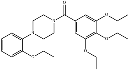 1-(2-ethoxyphenyl)-4-(3,4,5-triethoxybenzoyl)piperazine Struktur