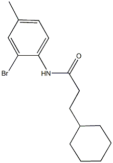 N-(2-bromo-4-methylphenyl)-3-cyclohexylpropanamide Struktur