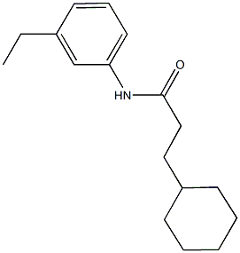 3-cyclohexyl-N-(3-ethylphenyl)propanamide Struktur