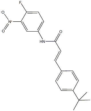 3-(4-tert-butylphenyl)-N-{4-fluoro-3-nitrophenyl}acrylamide Struktur