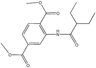 dimethyl 2-[(2-ethylbutanoyl)amino]terephthalate Struktur