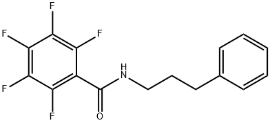 2,3,4,5,6-pentafluoro-N-(3-phenylpropyl)benzamide Struktur