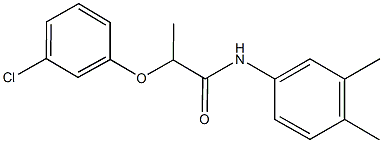 2-(3-chlorophenoxy)-N-(3,4-dimethylphenyl)propanamide Struktur