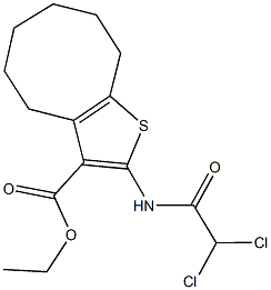 ethyl 2-[(dichloroacetyl)amino]-4,5,6,7,8,9-hexahydrocycloocta[b]thiophene-3-carboxylate Struktur