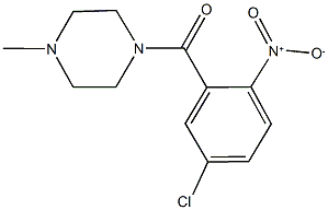 1-{5-chloro-2-nitrobenzoyl}-4-methylpiperazine Struktur