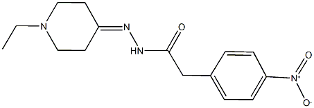 N'-(1-ethyl-4-piperidinylidene)-2-{4-nitrophenyl}acetohydrazide Struktur