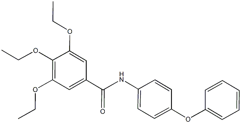 3,4,5-triethoxy-N-(4-phenoxyphenyl)benzamide Struktur