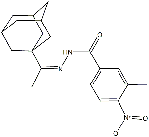 N'-[1-(1-adamantyl)ethylidene]-4-nitro-3-methylbenzohydrazide Struktur