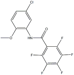 N-(5-chloro-2-methoxyphenyl)-2,3,4,5,6-pentafluorobenzamide Struktur