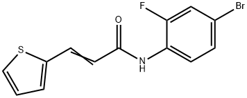 N-(4-bromo-2-fluorophenyl)-3-(2-thienyl)acrylamide Struktur