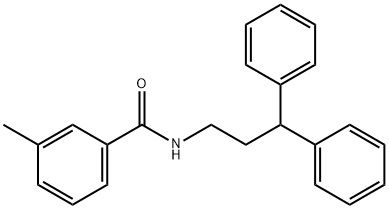 N-(3,3-diphenylpropyl)-3-methylbenzamide Struktur