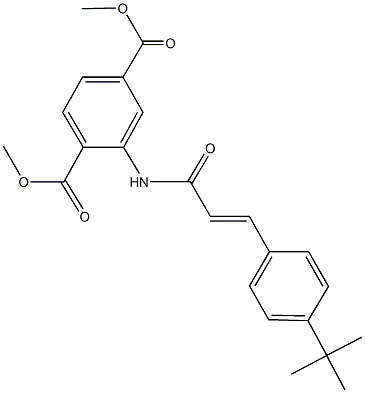 dimethyl 2-{[3-(4-tert-butylphenyl)acryloyl]amino}terephthalate Struktur