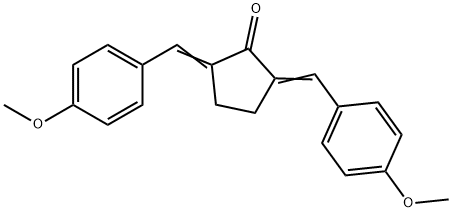 2,5-bis(4-methoxybenzylidene)cyclopentanone Struktur