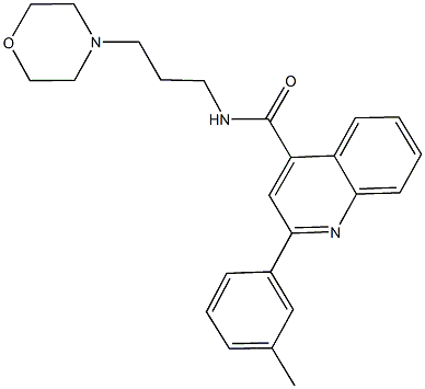 2-(3-methylphenyl)-N-[3-(4-morpholinyl)propyl]-4-quinolinecarboxamide Struktur