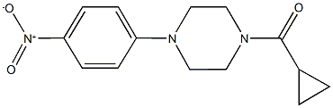 1-(cyclopropylcarbonyl)-4-{4-nitrophenyl}piperazine Struktur