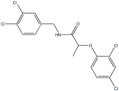 N-(3,4-dichlorobenzyl)-2-(2,4-dichlorophenoxy)propanamide Struktur