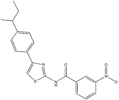 N-[4-(4-sec-butylphenyl)-1,3-thiazol-2-yl]-3-nitrobenzamide Struktur