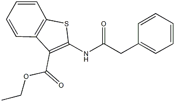 ethyl 2-[(phenylacetyl)amino]-1-benzothiophene-3-carboxylate Struktur