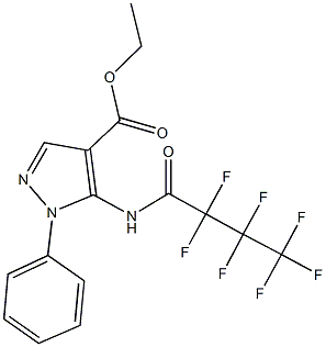 ethyl 5-[(2,2,3,3,4,4,4-heptafluorobutanoyl)amino]-1-phenyl-1H-pyrazole-4-carboxylate Struktur