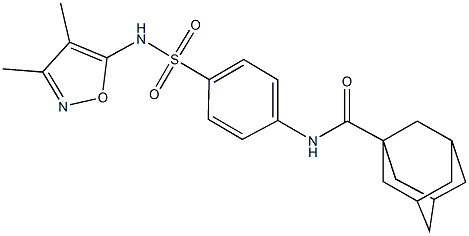 N-(4-{[(3,4-dimethyl-5-isoxazolyl)amino]sulfonyl}phenyl)-1-adamantanecarboxamide Struktur